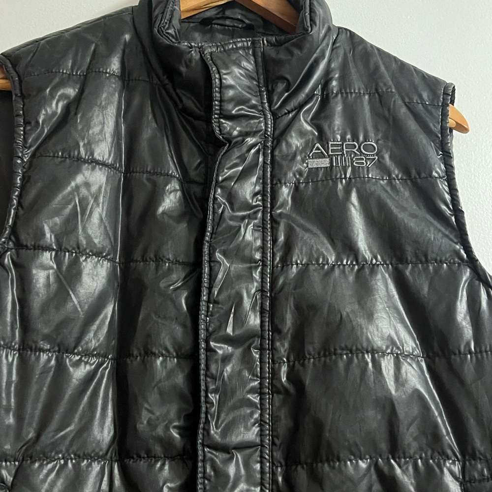 Men's Aeropostale Black Puffer Vest